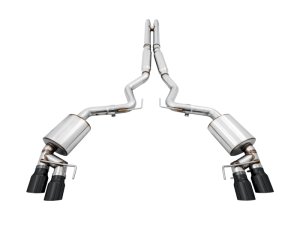 Ford Mustang Performance Exhaust - AWE Tuning - Cat-Back Touring - Quad Diamond Black - `18-`27